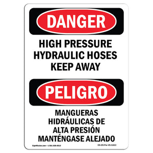 High Pressure Hydraulic Hoses Keep Away