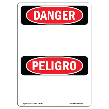 Danger Blank Write-On Bilingual