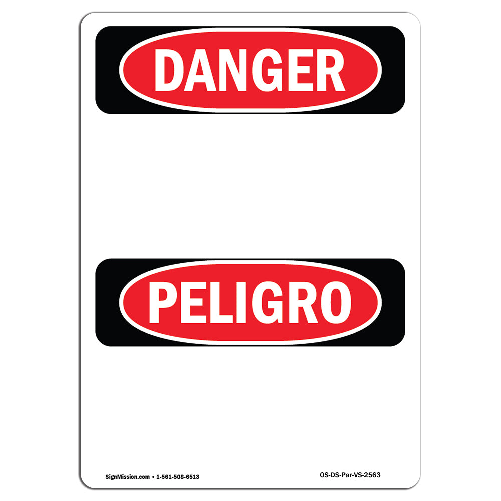 Danger Blank Write-On Bilingual