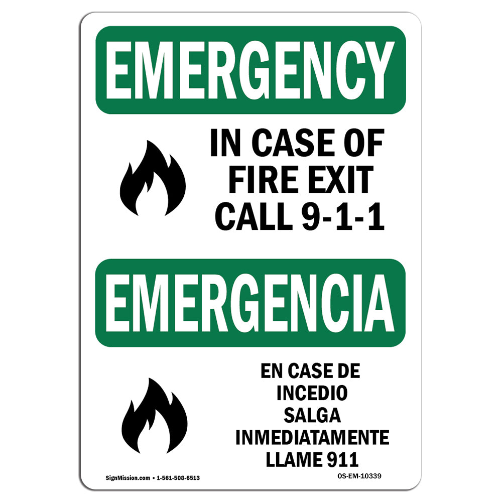 In Case Of Fire Exit Call 9-1-1