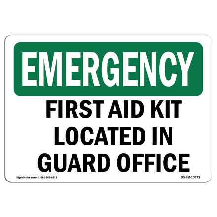 First Aid Kit Located In Guard Office