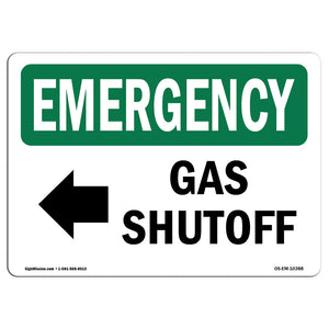 Gas Shutoff [Left Arrow] With Symbol