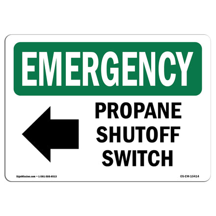Propane Shutoff Switch [Left Arrow] With Symbol