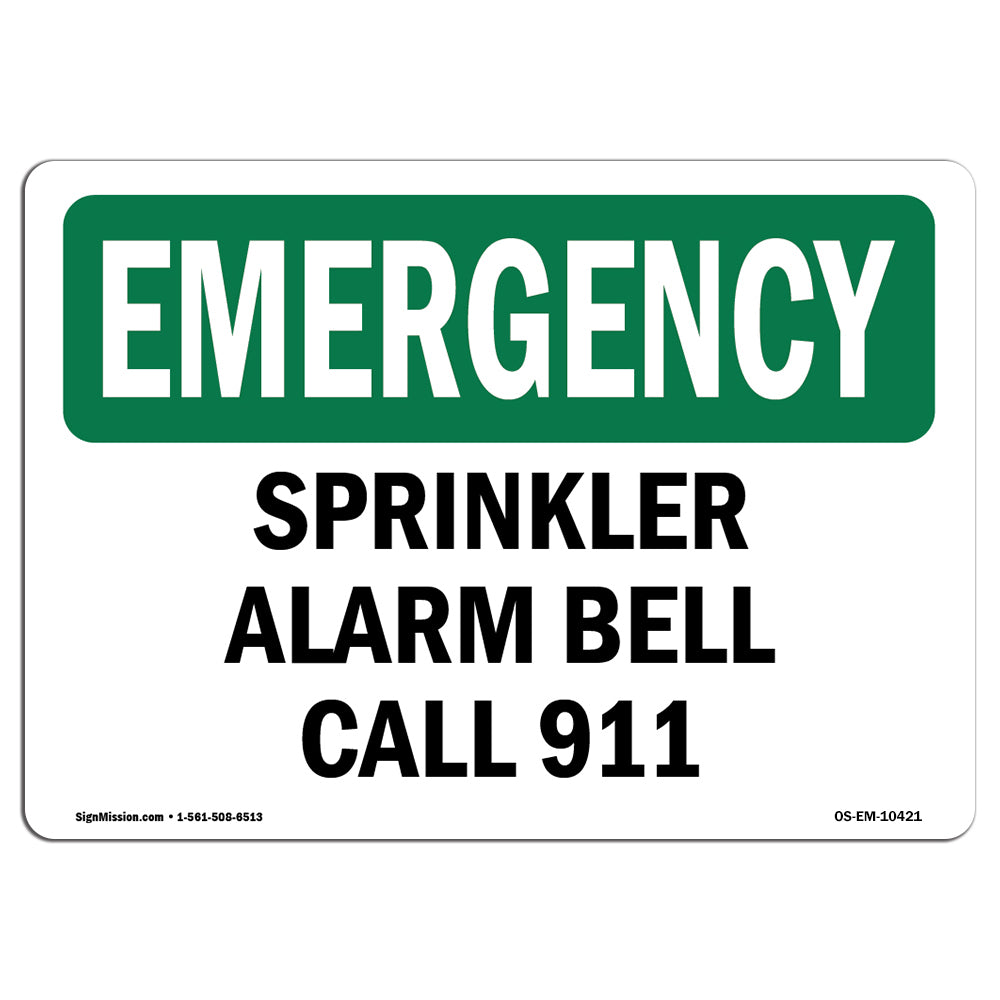 Sprinkler Alarm Bell Call 911