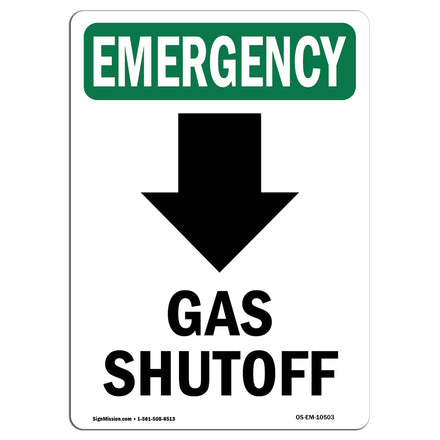 Gas Shutoff [Down Arrow] With Symbol