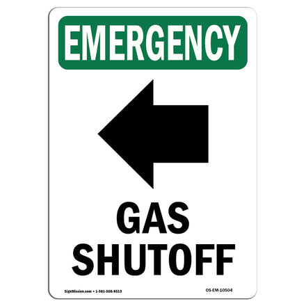 Gas Shutoff [Left Arrow] With Symbol