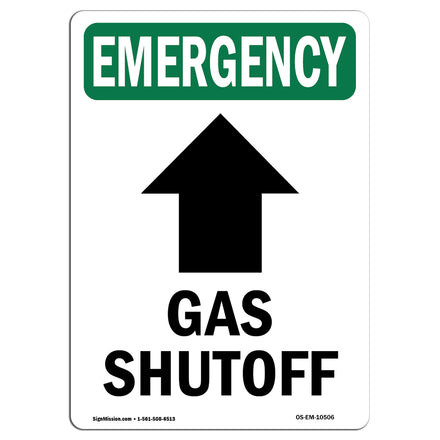 Gas Shutoff [Up Arrow] With Symbol