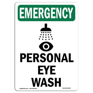 Personal Eyewash Station Inside With Symbol