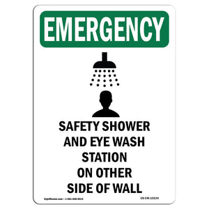 Safety Shower And Eye Wash Station With Symbol