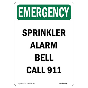 Sprinkler Alarm Bell Call 911