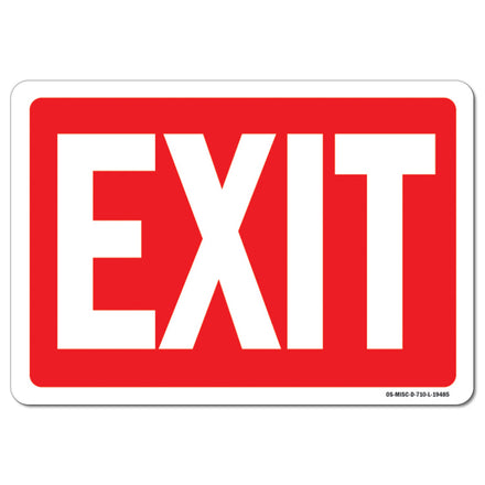 Exit (white on red)