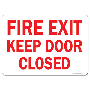 Fire Exit Keep Door Closed