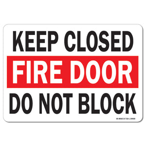 Keep Closed Fire Door Do Not Block