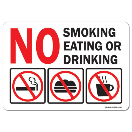 No Smoking Eating or Drinking with Graphic