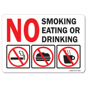 No Smoking Eating or Drinking with Graphic