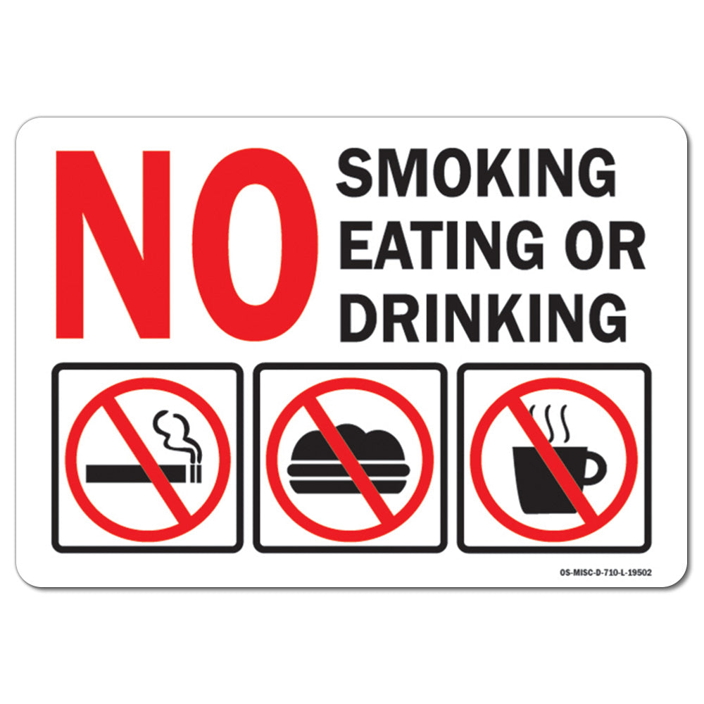 No Smoking Eating or Drinking with Graphic