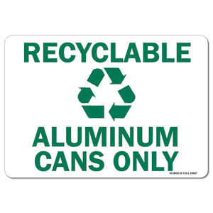 Recyclable Aluminum Cans Only with Graphic