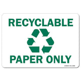 Recyclable Paper Only with Graphic