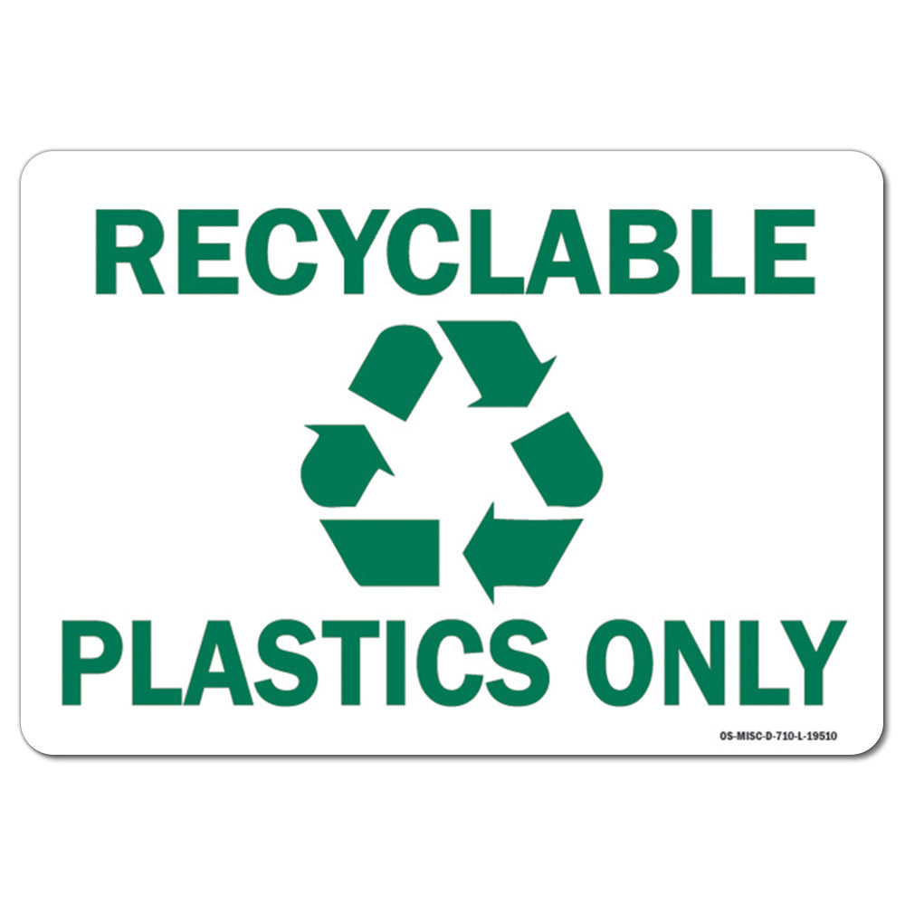 Recyclable Plastics Only with Graphic