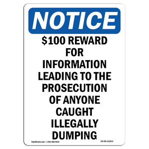 $100 Reward For Information Leading
