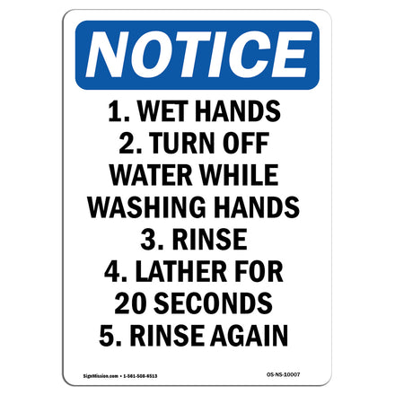 1. Wet Hands 2. Turn Off Water
