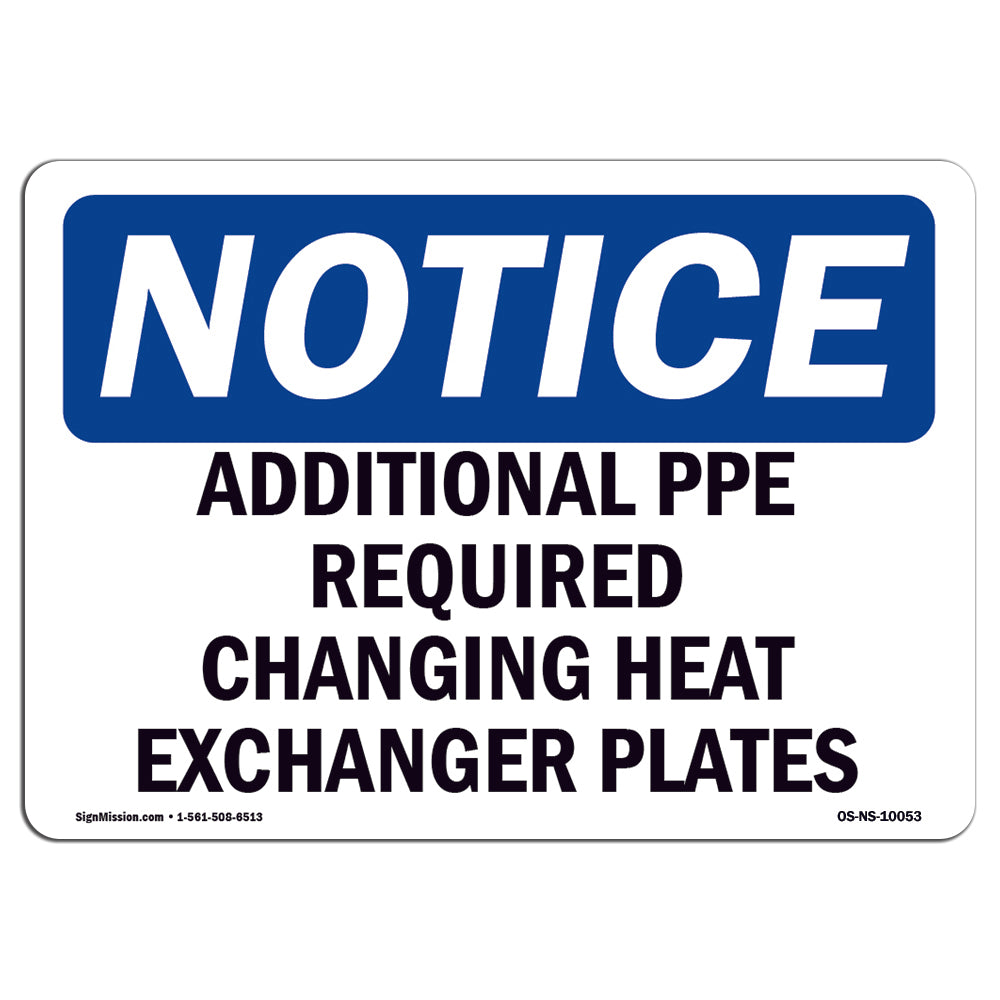 Additional PPE Required Changing Heat Exchanger