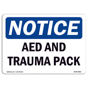 AED And Trauma Pack Sign