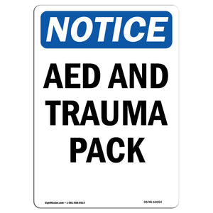AED And Trauma Pack Sign