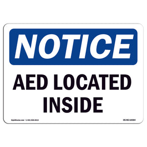 AED Located Inside Sign