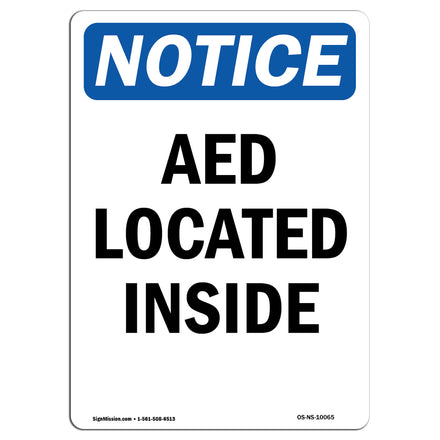 AED Located Inside Sign