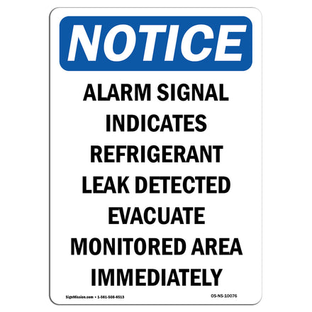 Alarm Signal Indicates Refrigerant Leak