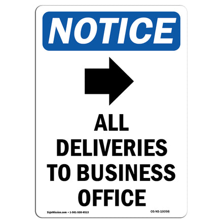 All Deliveries To Business Office