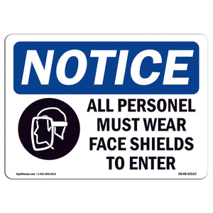 All Personnel Must Wear Face