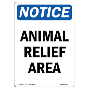 Animal Relief Area Sign