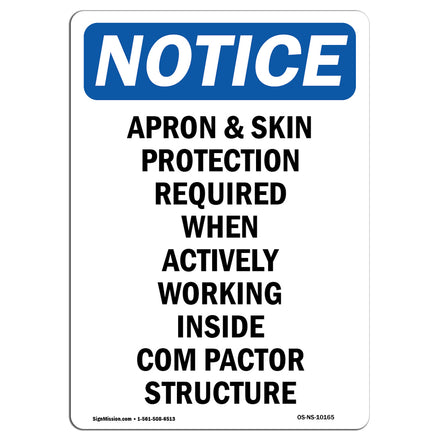 Apron & Skin Protection Required