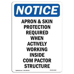 Apron & Skin Protection Required