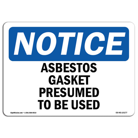 Asbestos Gasket Presumed To Be Used