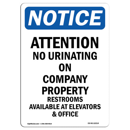 Attention No Urinating On Company Property