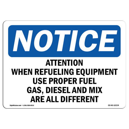 Attention! When Refueling Equipment