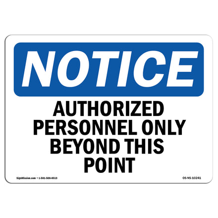 Authorized Personnel Only Beyond