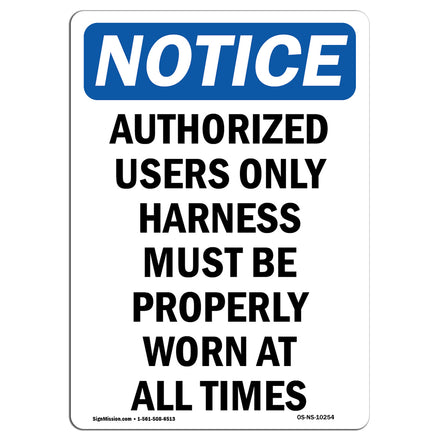 Authorized Users Only Harness Must Be Properly