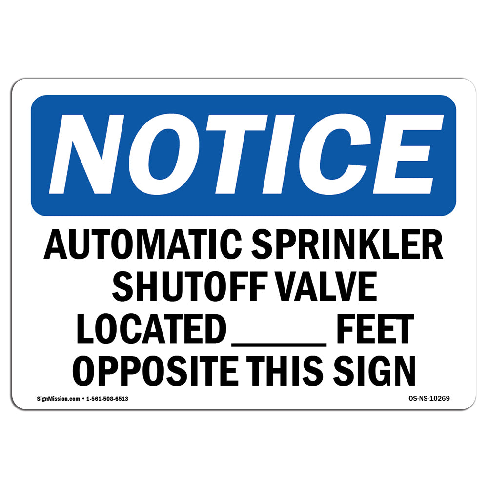 Automatic Sprinkler Shutoff Valve Located Sign