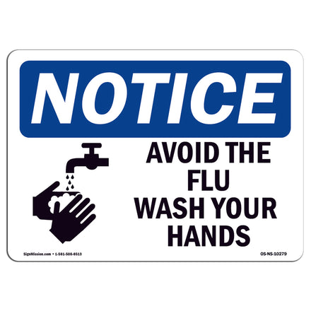 Avoid The Flu Wash Your Hands Sign