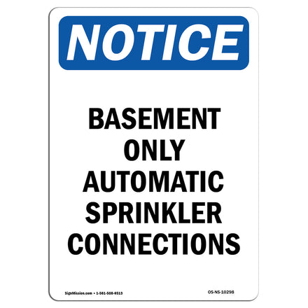 Basement Only Automatic Sprinkler Connections