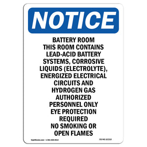 Battery Room This Room Contains Lead-Acid