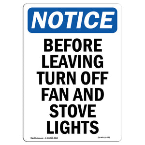 Before Leaving Turn Off Fan And