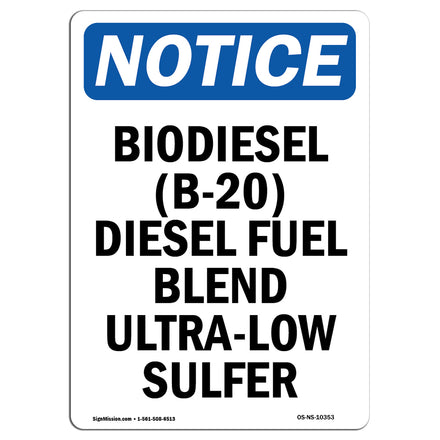 Biodiesel (B-20) Diesel Fuel Blend