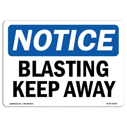 Blasting Keep Away Sign