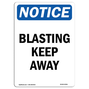 Blasting Keep Away Sign