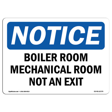 Boiler Room Mechanical Room Not An Exit Sign